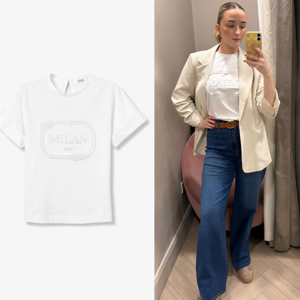 Spacy  cream t shirt