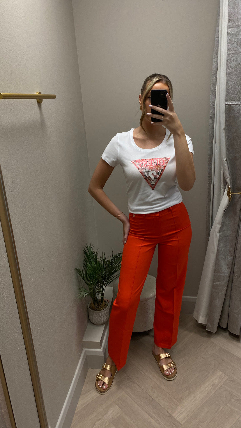 Hallie coral trousers