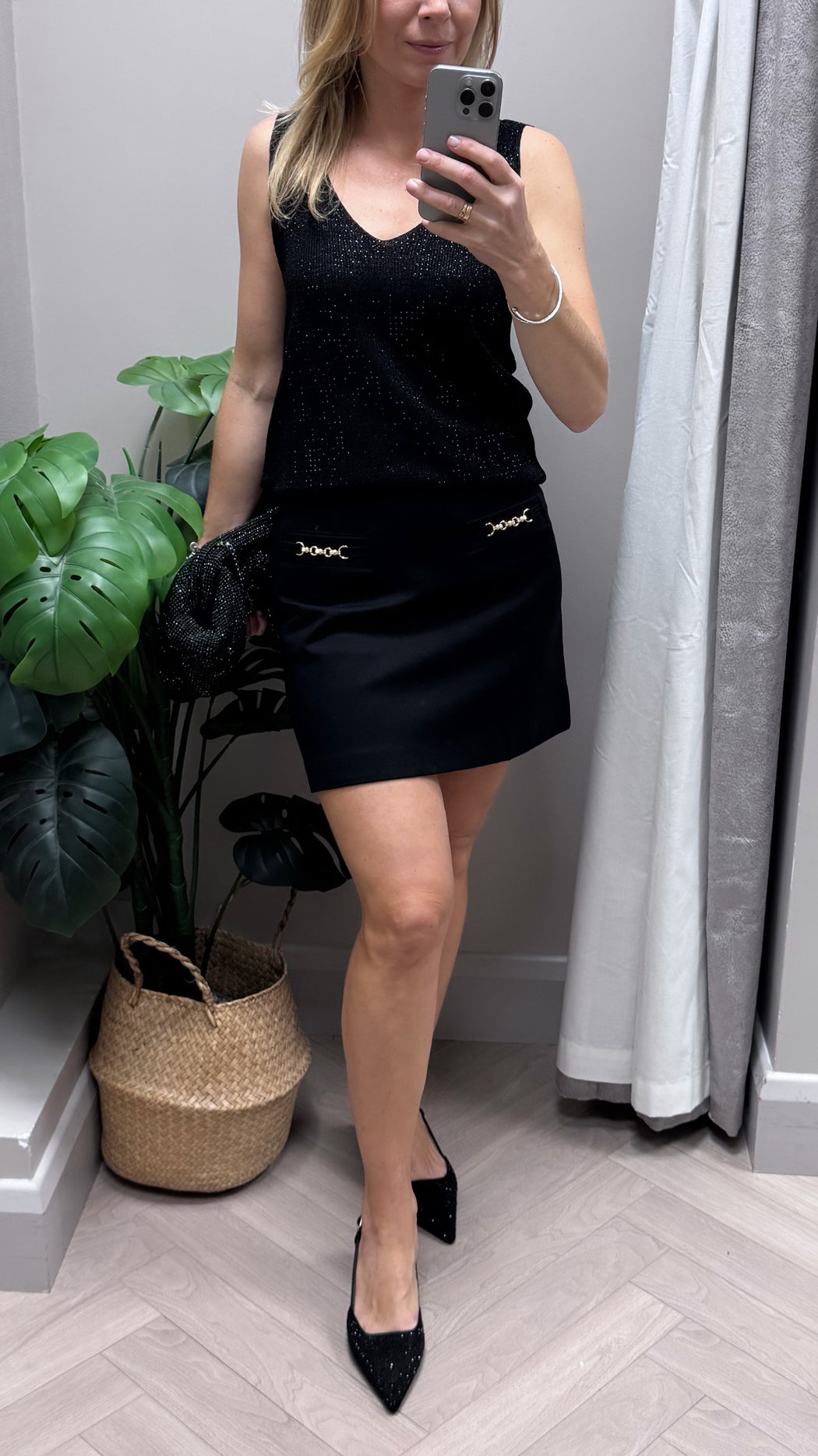 Black Kennedy sparkle top