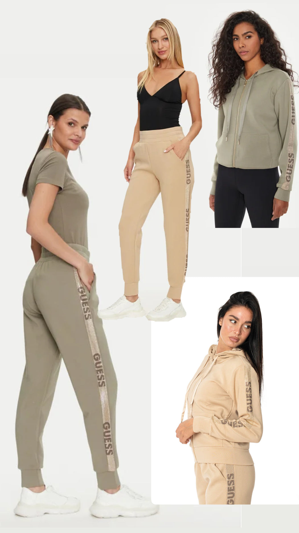 Guess Victoire scuba beige joggers W5RB00KBYE2