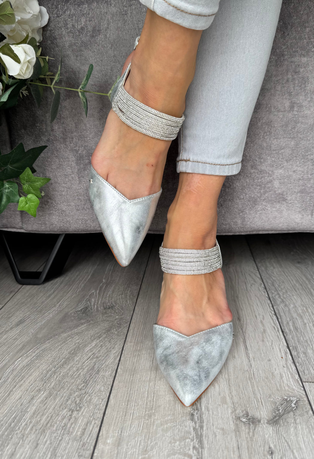 Wishaw Chrome Sparkle Heel
