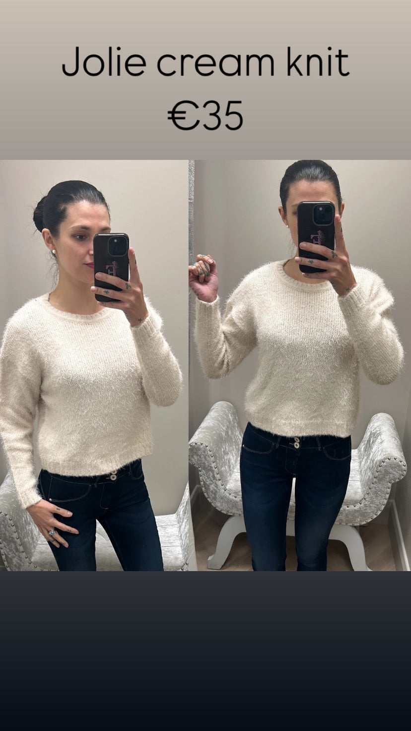 Jolie cream knit