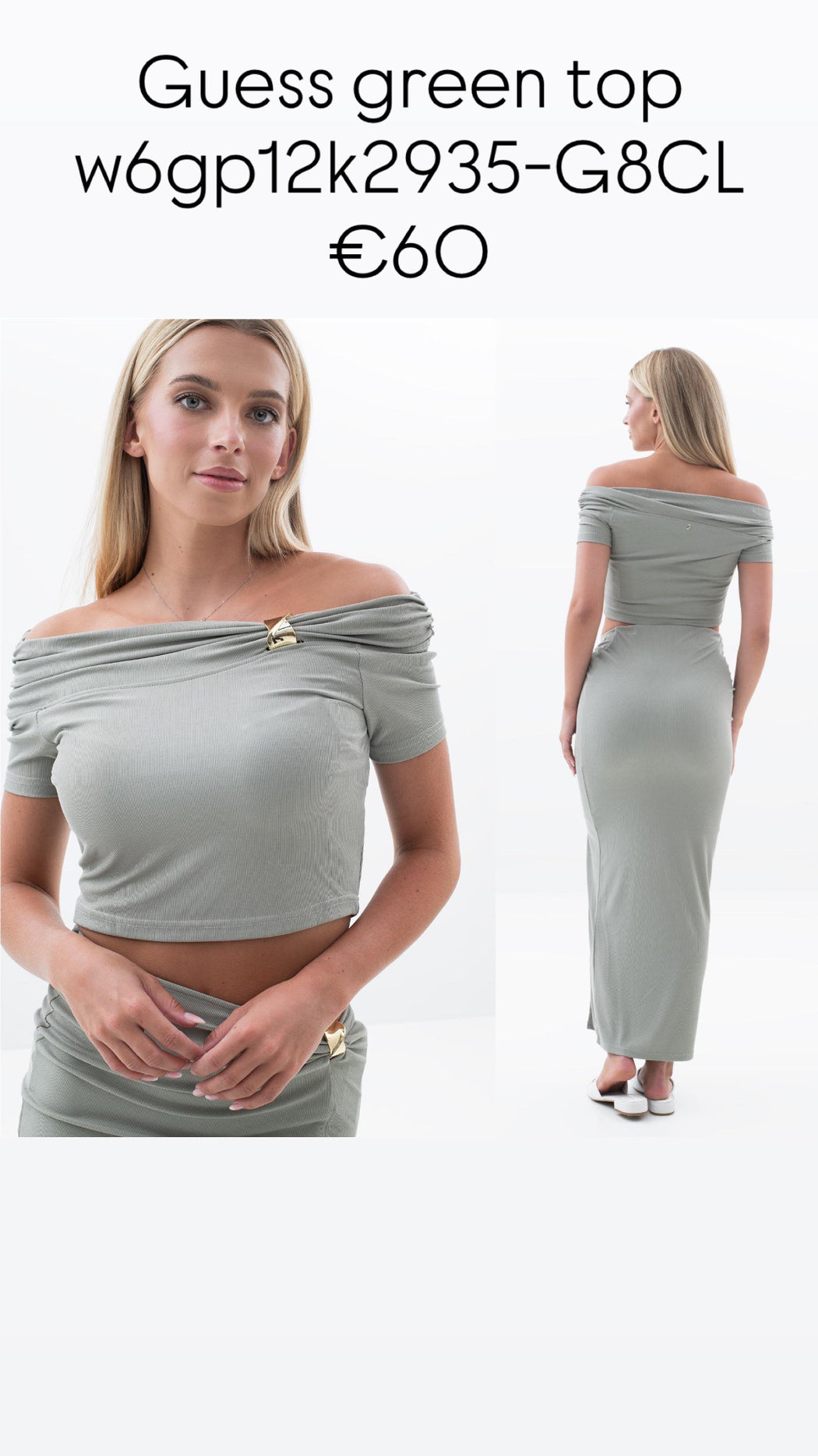 Guess green top w6gp12k2935-G8CL