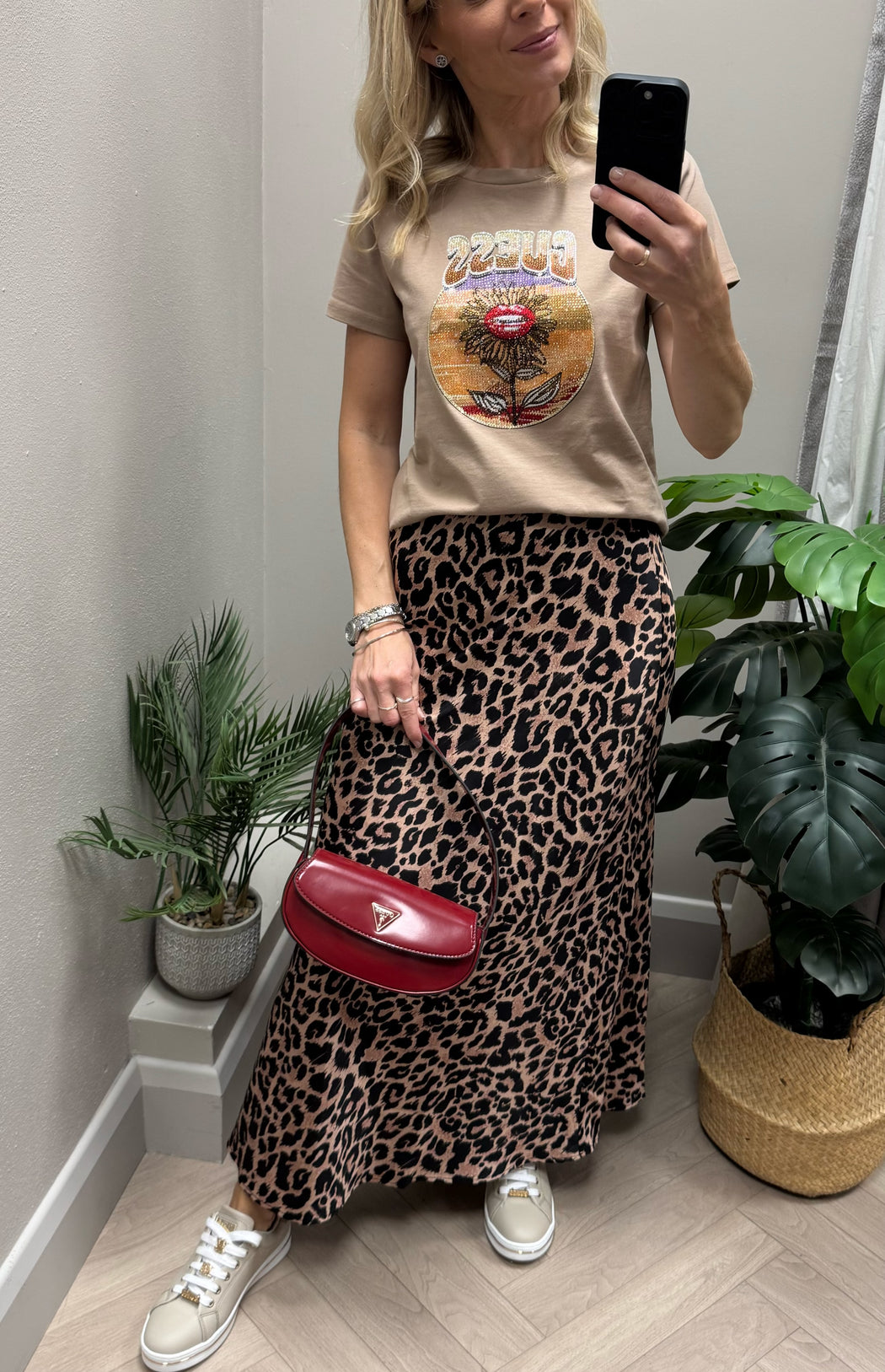 Guess desert flower tee w5y132k9rm1-g1dq