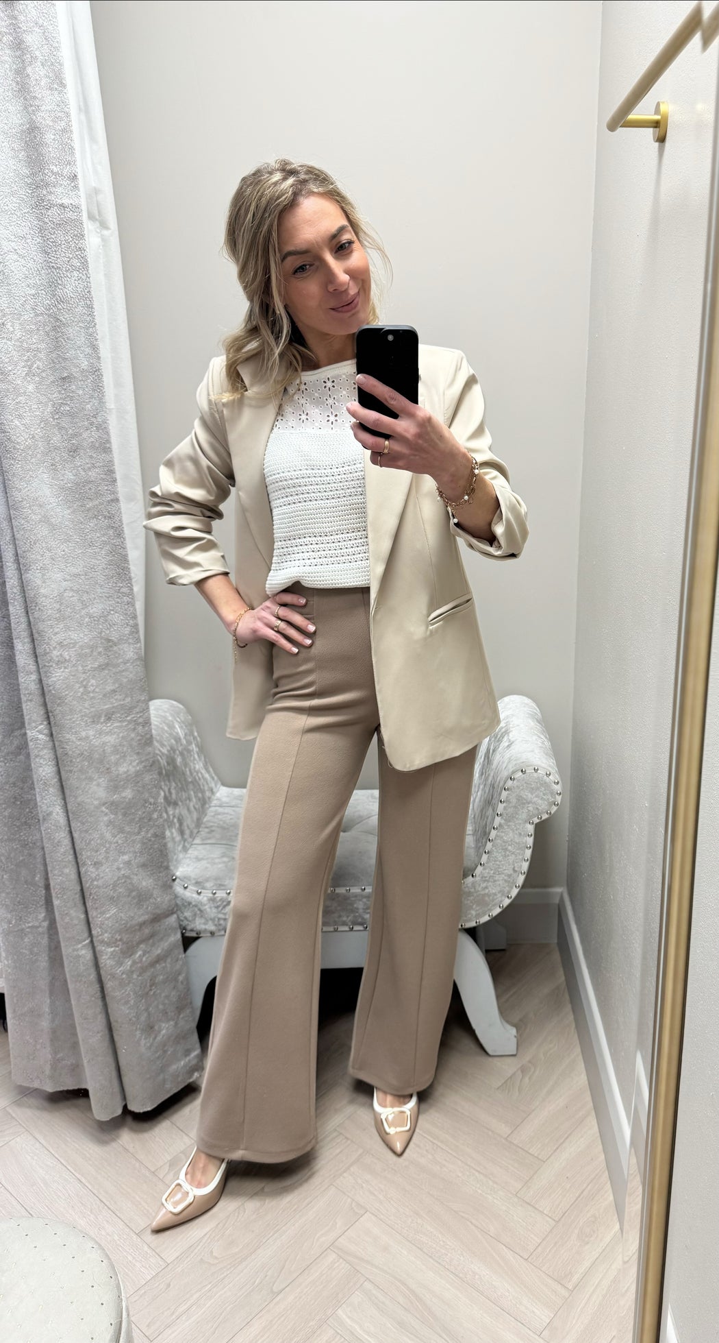 Stone nude Ellie blazer