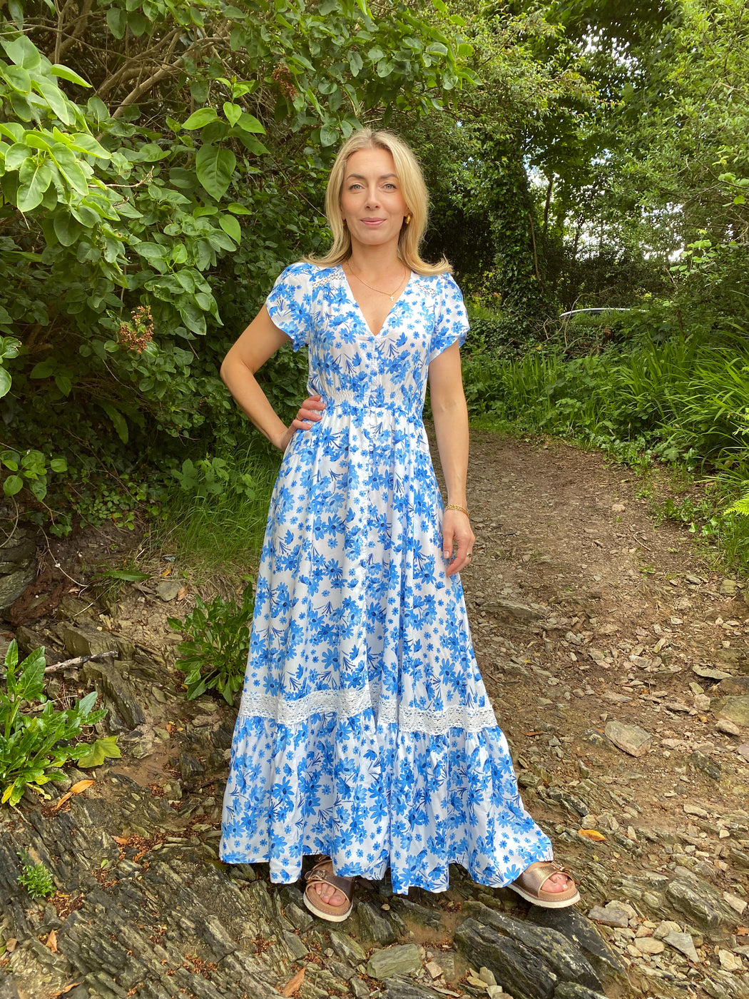 Indiana blue print maxi