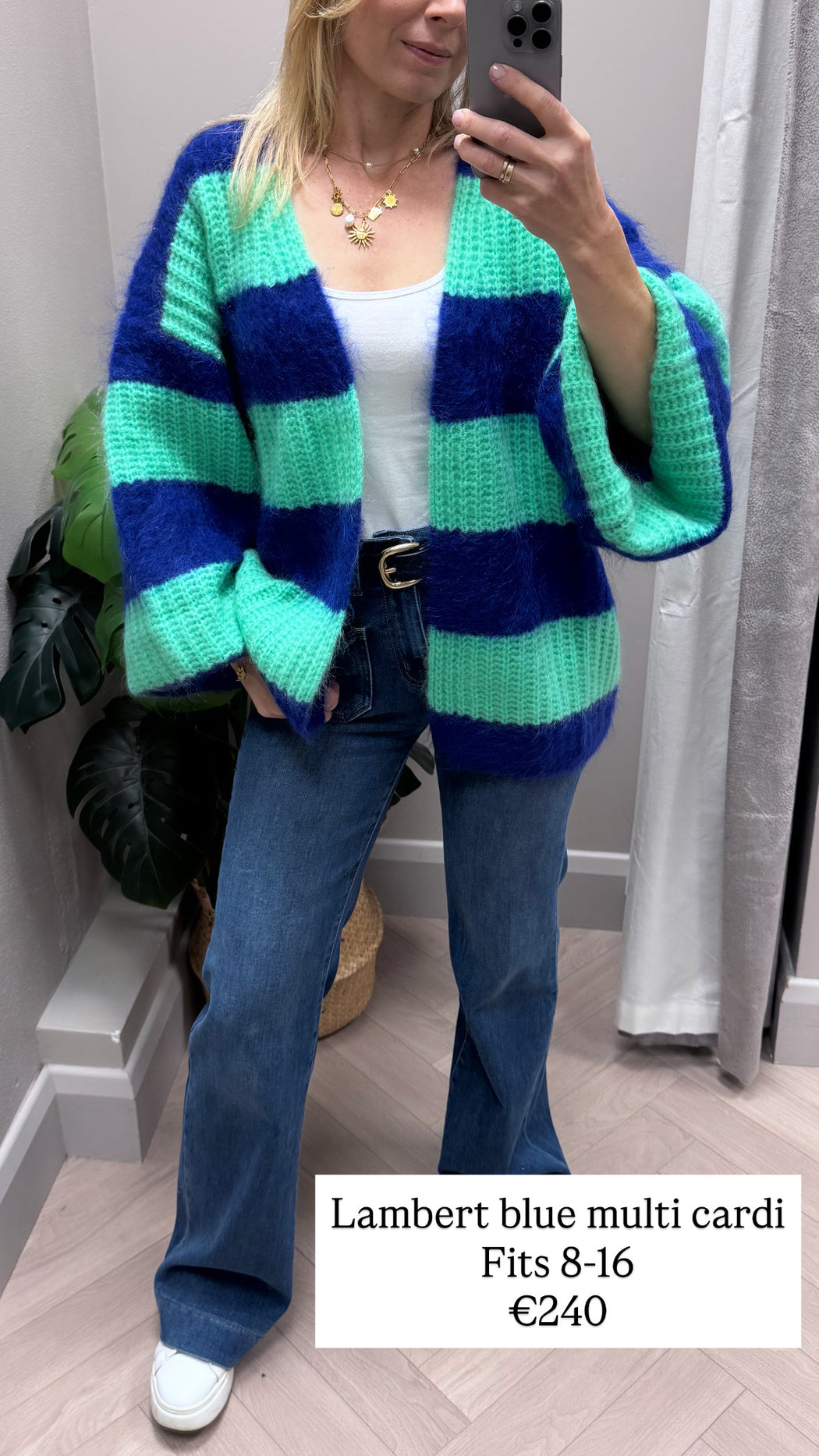 Lambert blue multi cardi