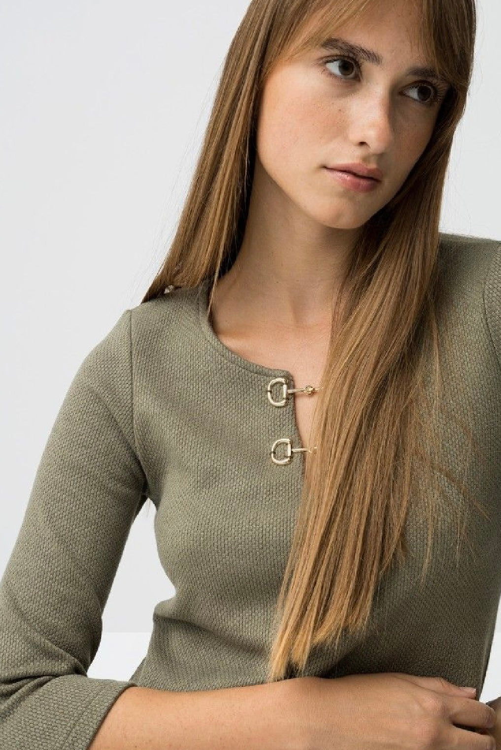 Henry khaki knit dress
