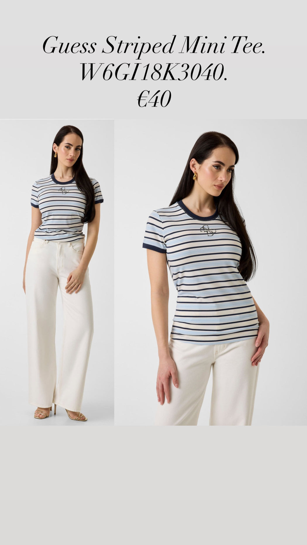 Guess Striped Mini Tee. W6GI18K3040.