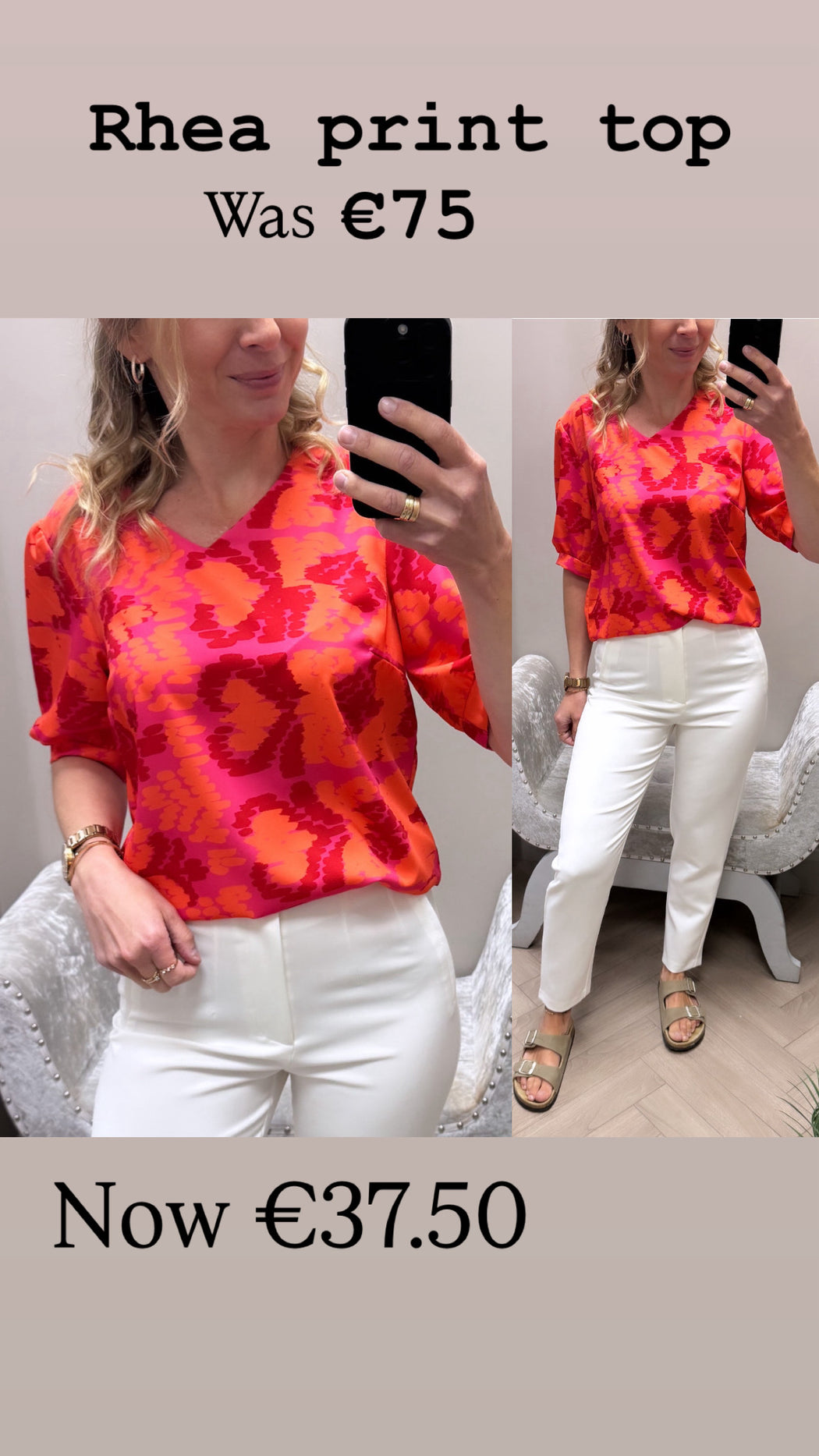Rhea print top