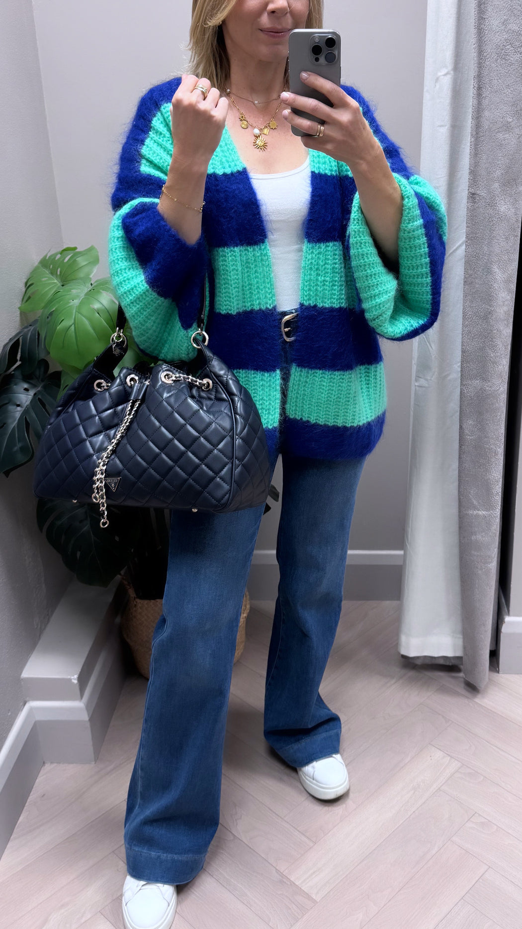 Lambert blue multi cardi
