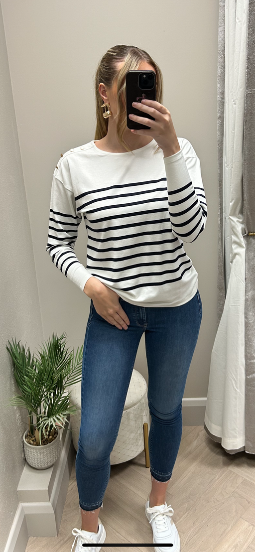 Venice stripe long sleeve top