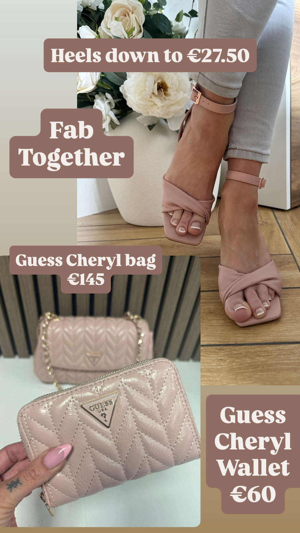 Guess Cheryl Light Rose Bag. TQ972021.