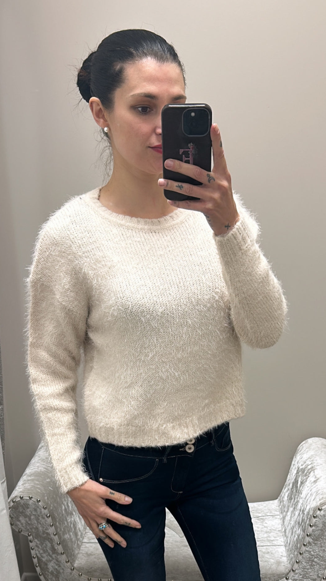 Jolie cream knit