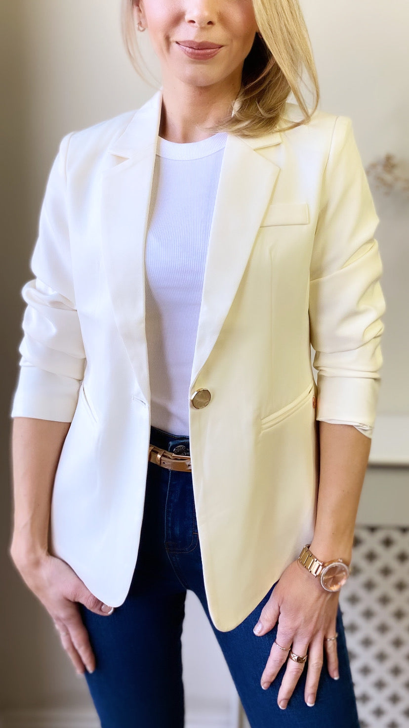 Amara cream blazer