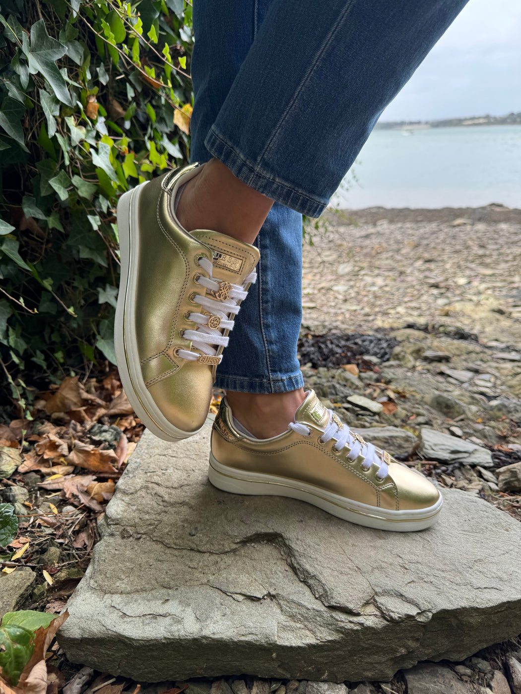 Guess gold sneaker FLTSS3LEL12
