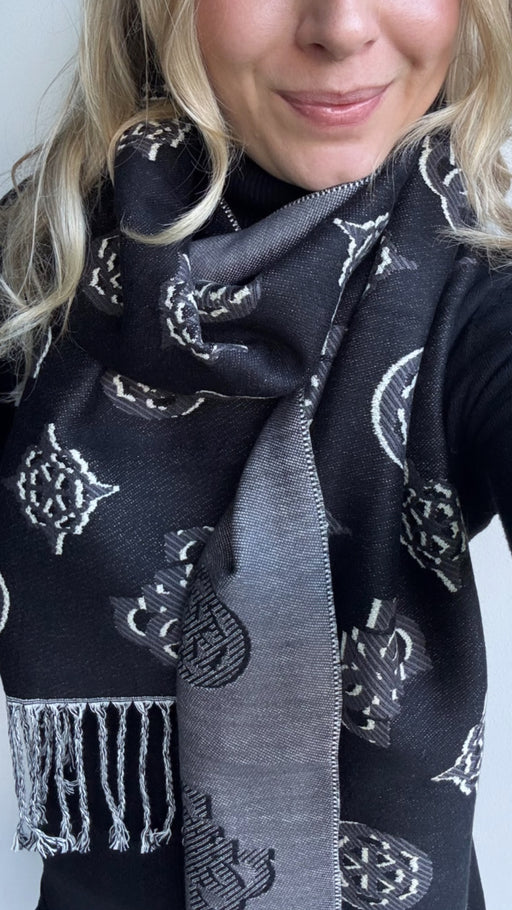 Guess black/grey scarf AW5451VIS03 - BLO
