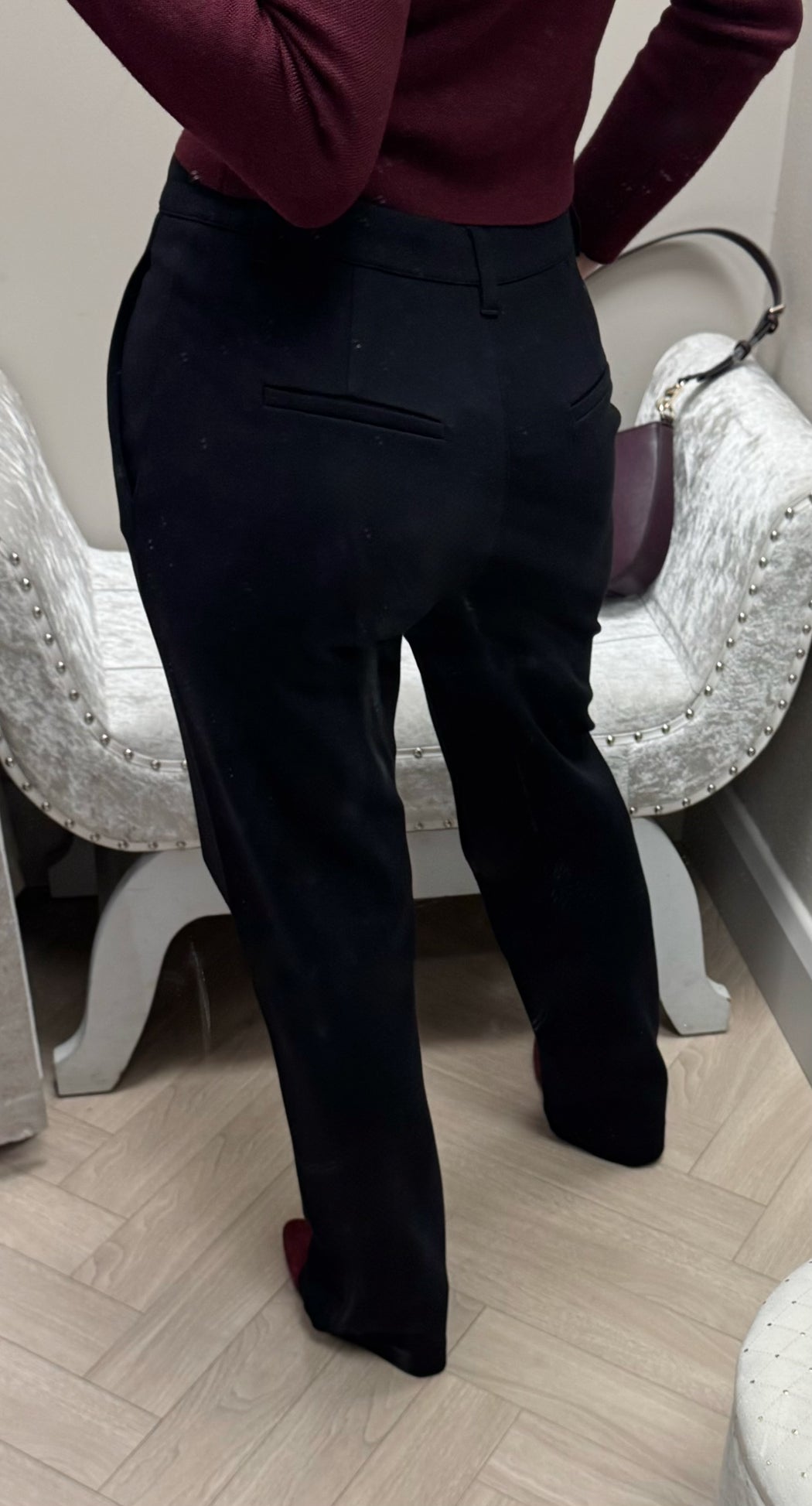 Black guess zoe pants W5RB30KCMU2