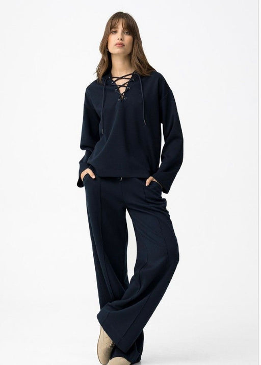 Luca navy wide leg