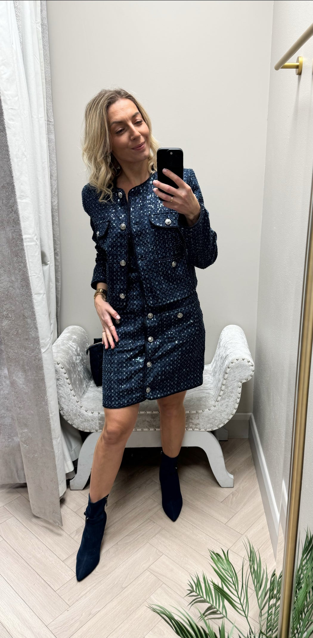 Guess elisa navy jacket w5bnocd0771