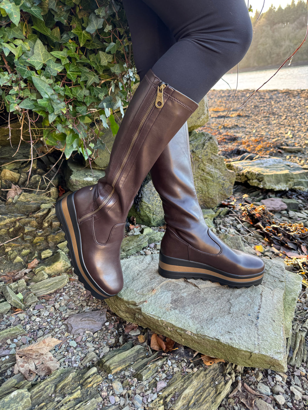 Bildale Chocolate Wedge Boots