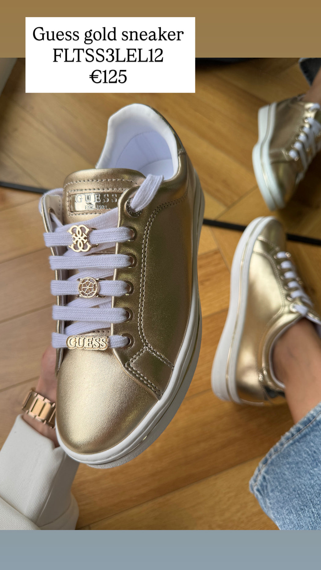 Guess gold sneaker FLTSS3LEL12