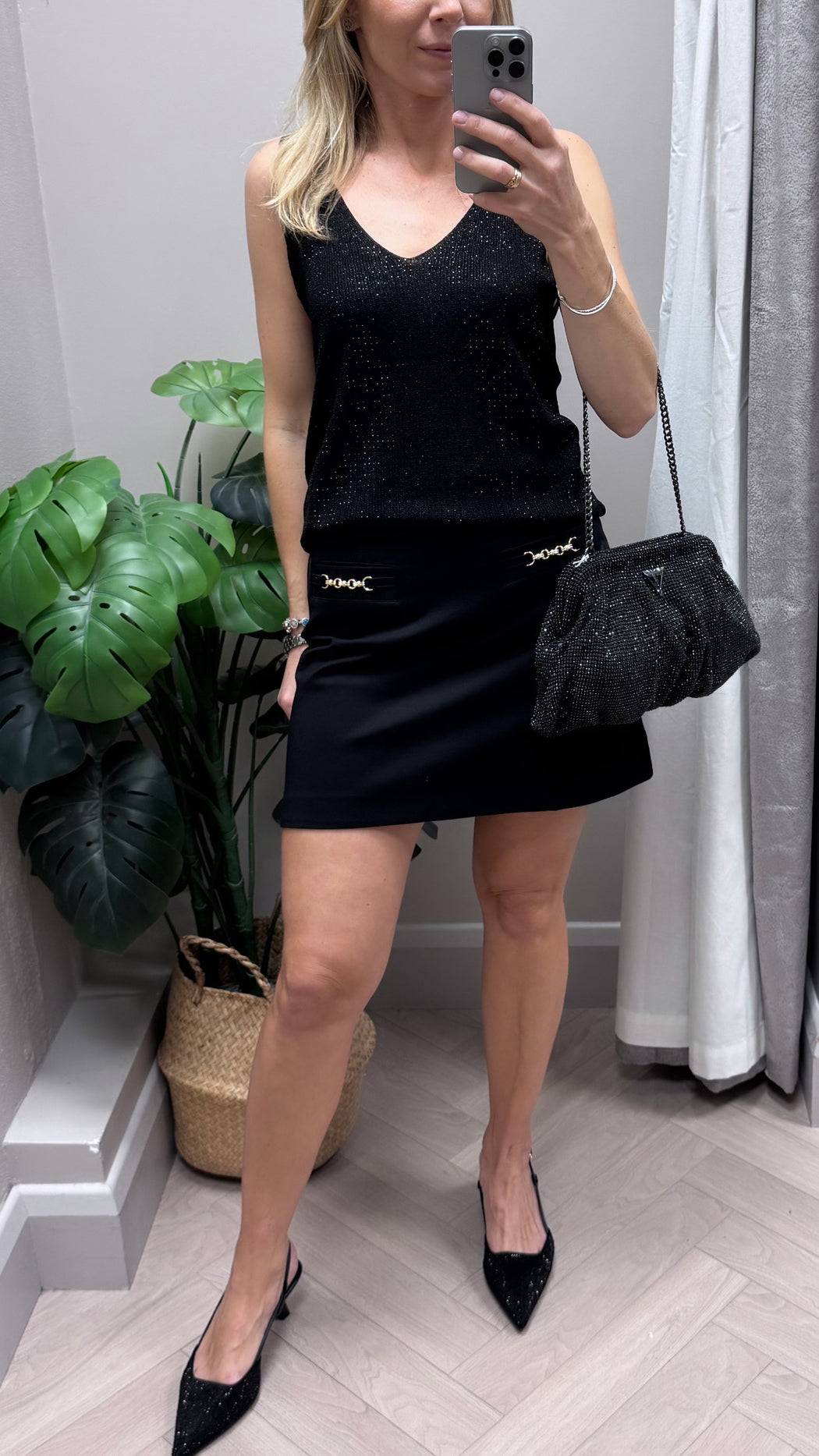 Black Kennedy sparkle top