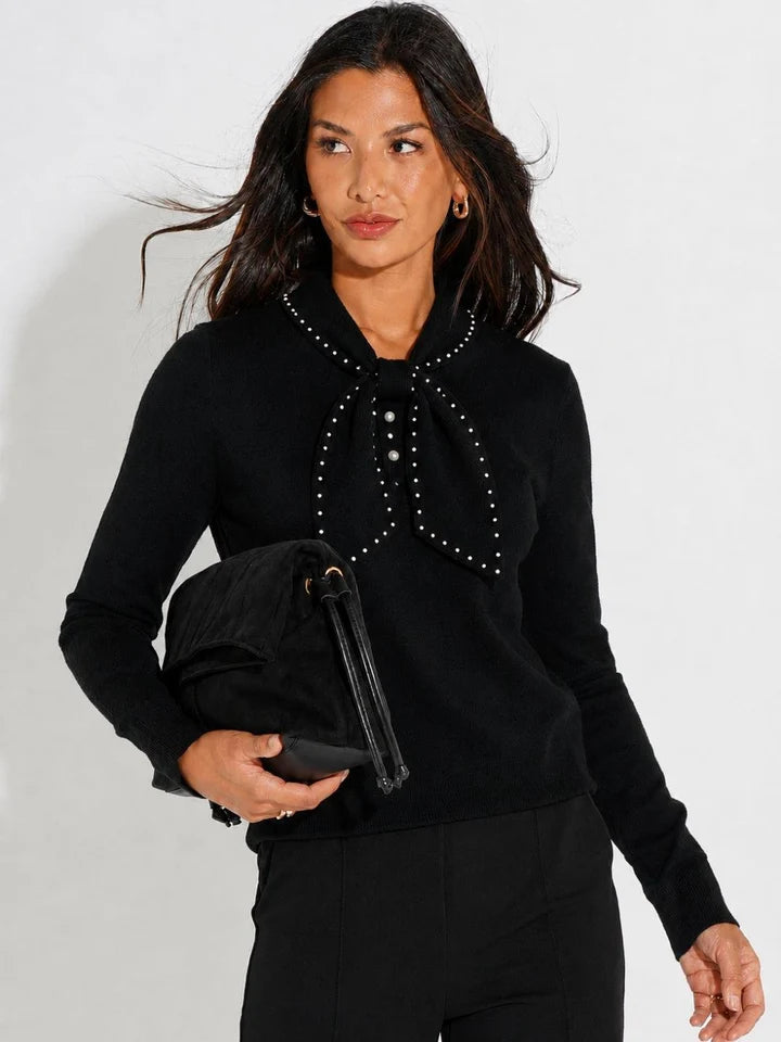 Black Presley knit top