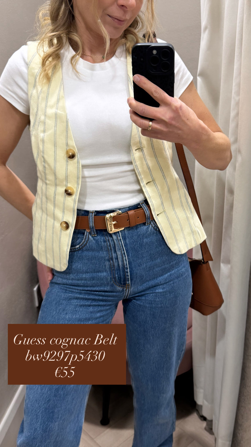 Guess cognac  Belt bw9297p5430