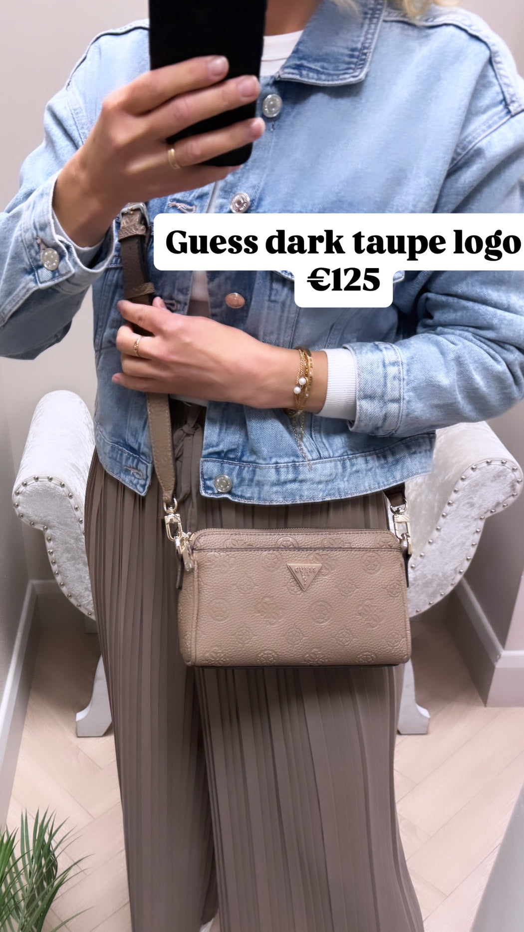 Guess dark taupe logo pd988872