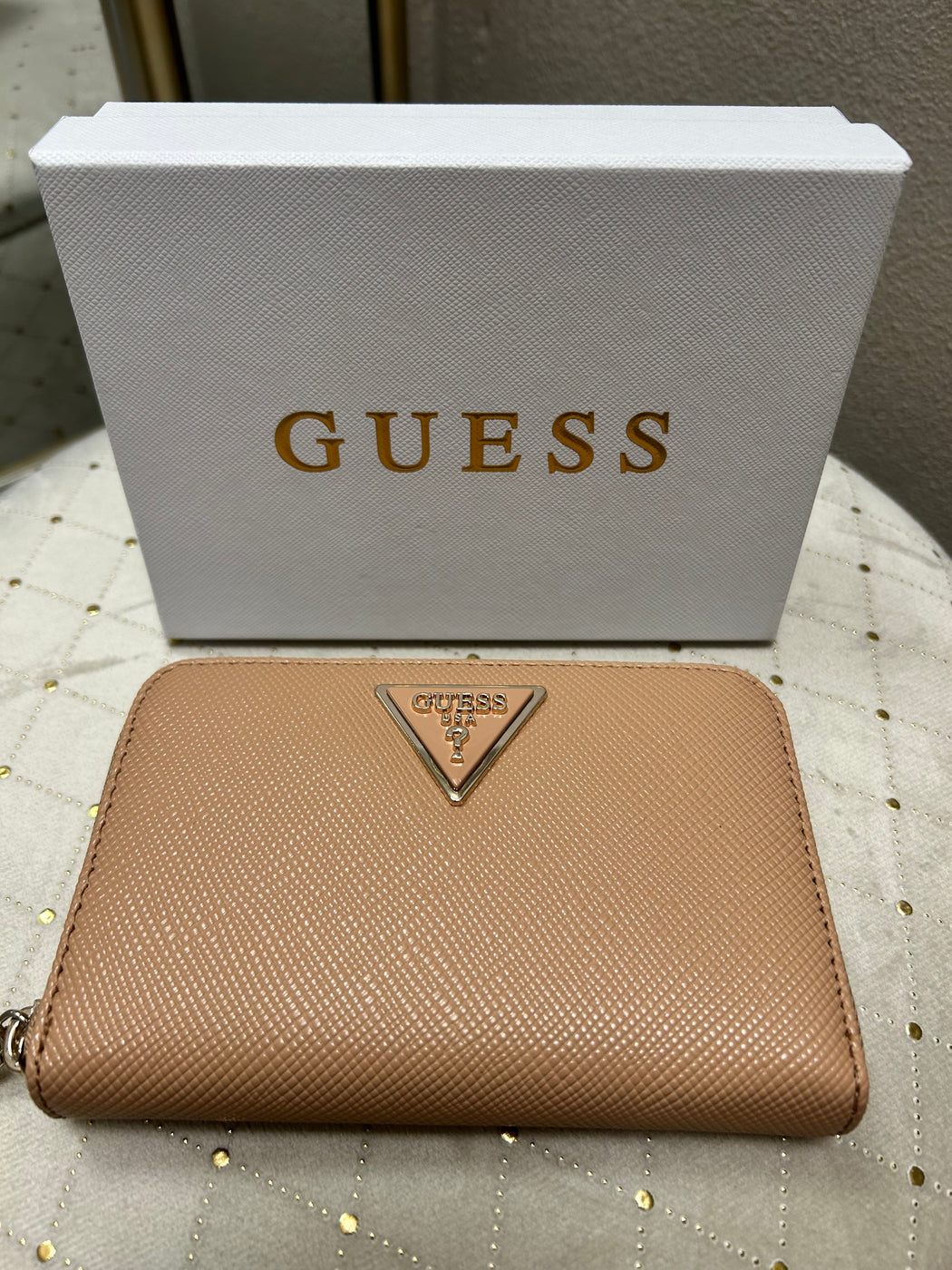 Zg8500140 guess beige laurel wallet