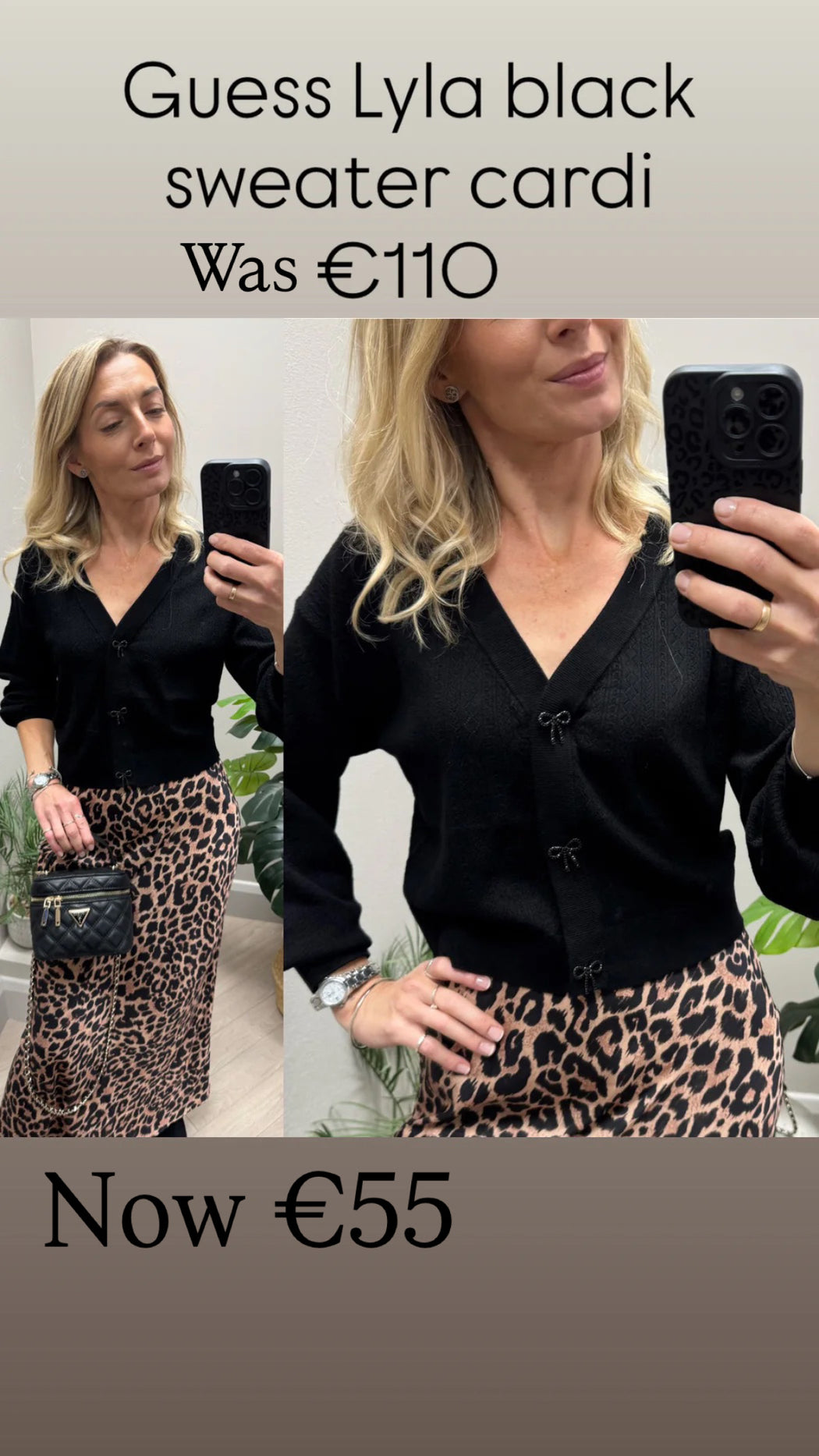 Guess Lyla black sweater cardi