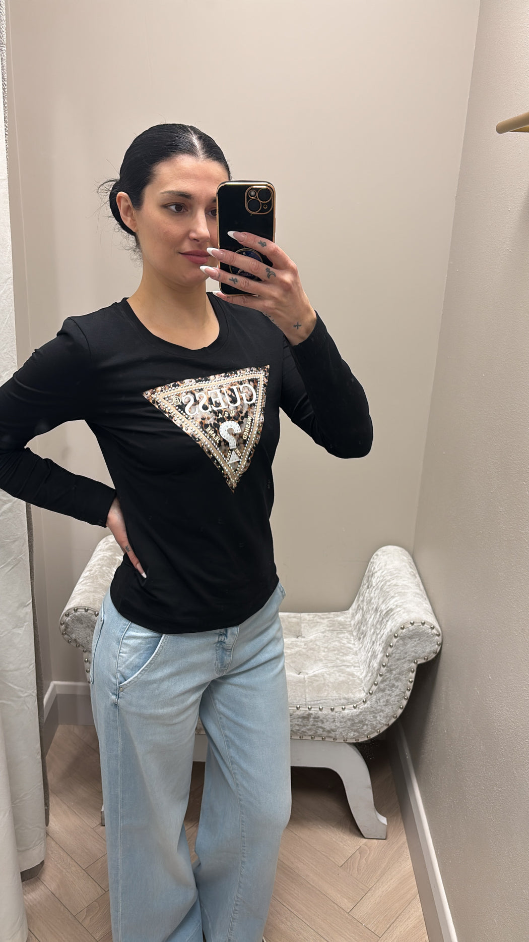 W6r133j1314 -jblk  guess  long sleeved black