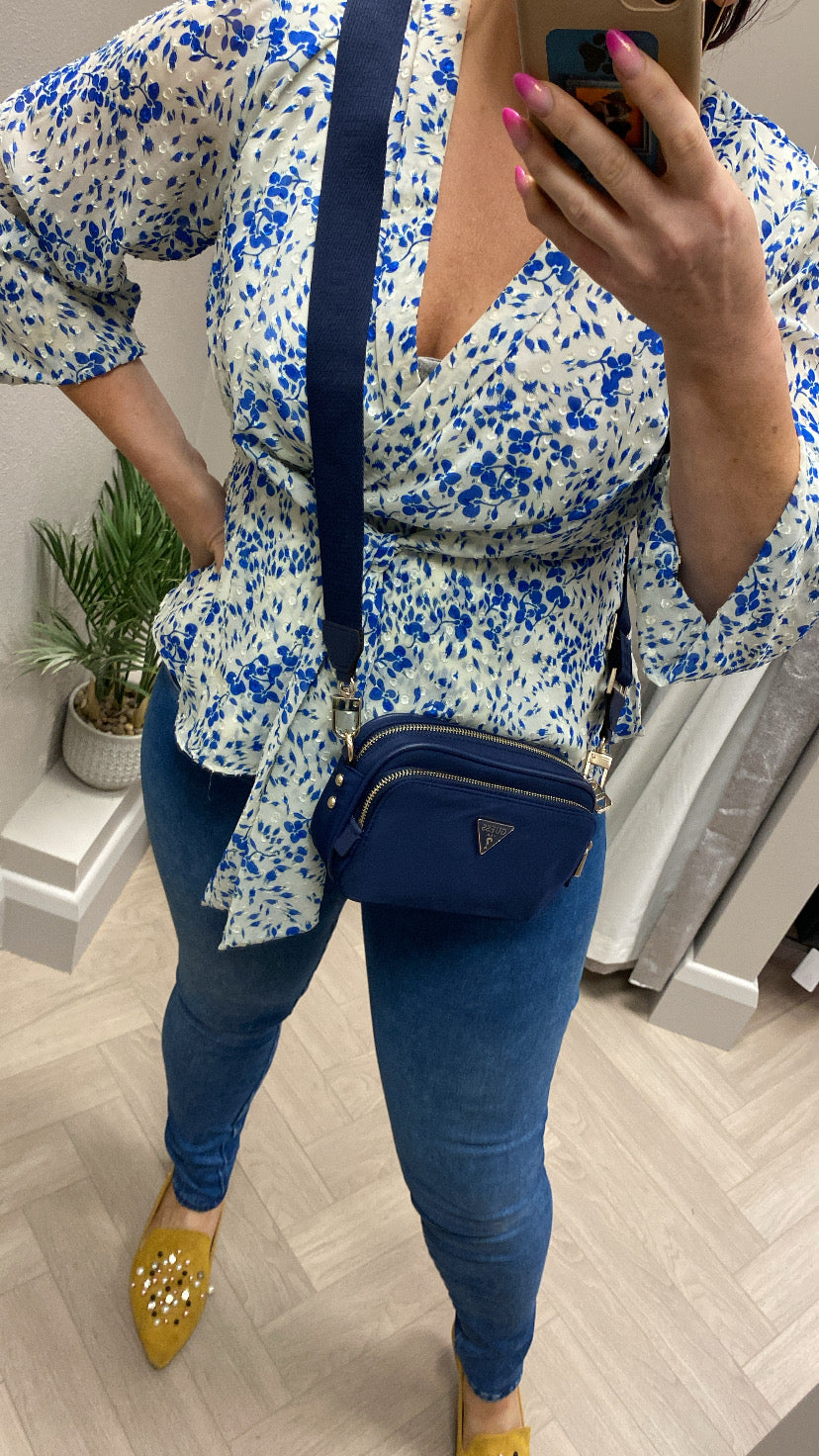 Guess navy eco gemma mini crossbody EYG839572