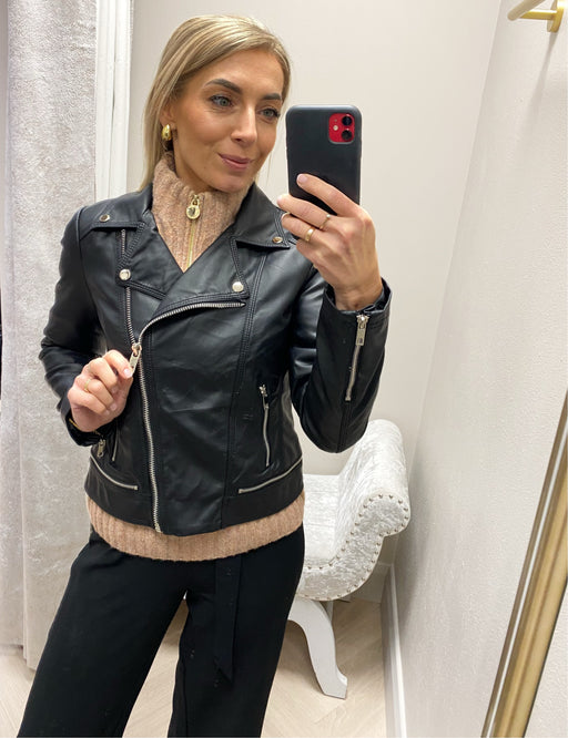 Bonnie Black Faux Leather Jacket