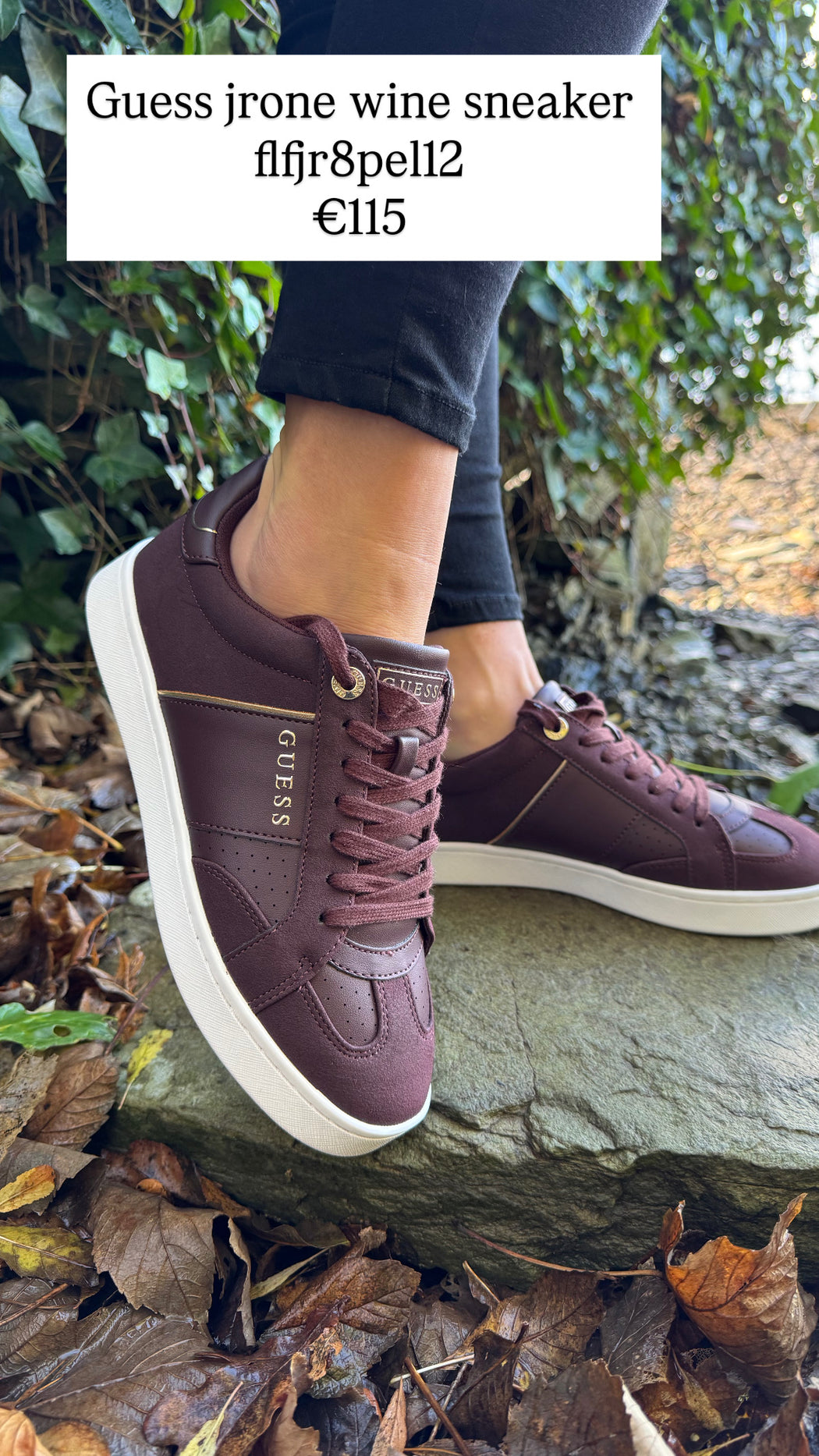 Guess jrone wine sneaker flfjr8pel12