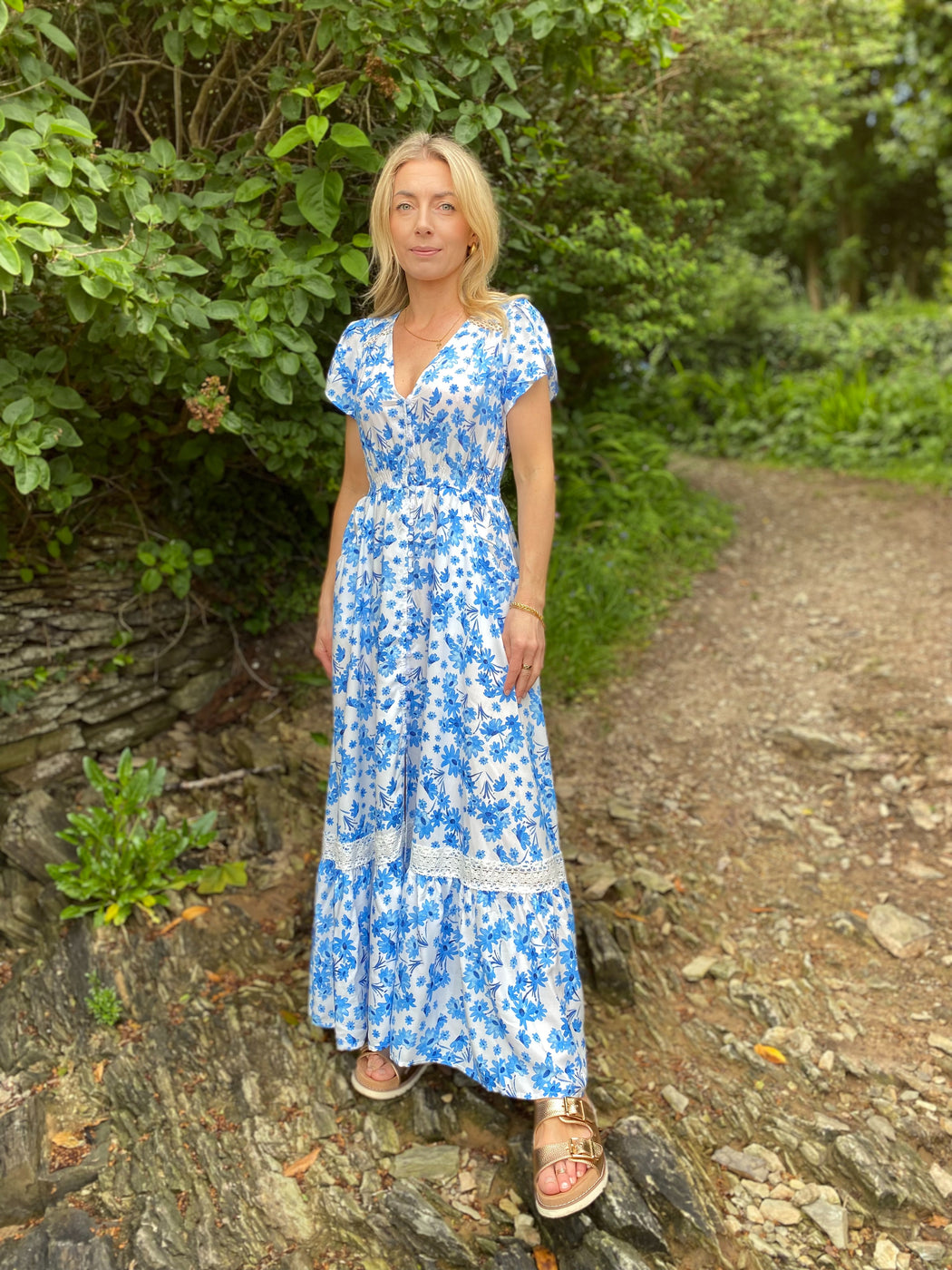 Indiana blue print maxi