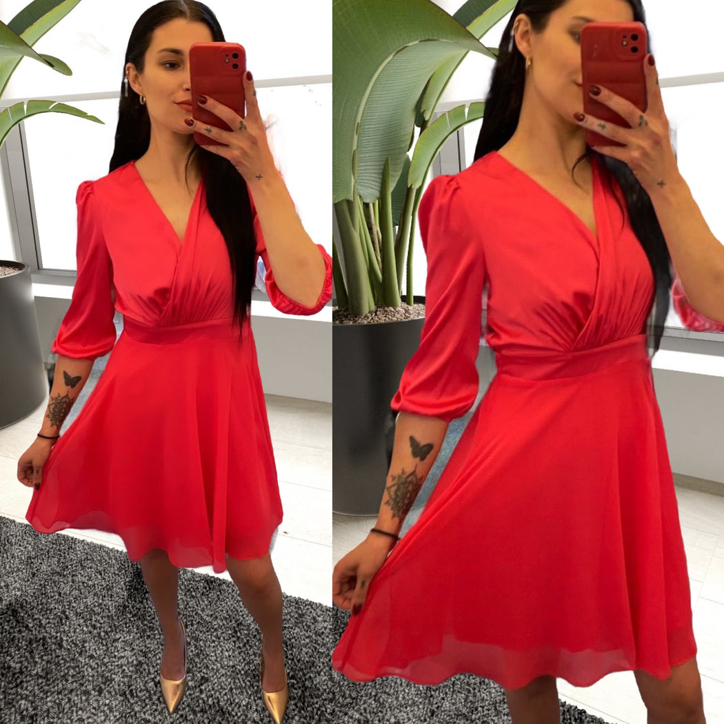 MONROE MINI DRESS IN CERISE PINK