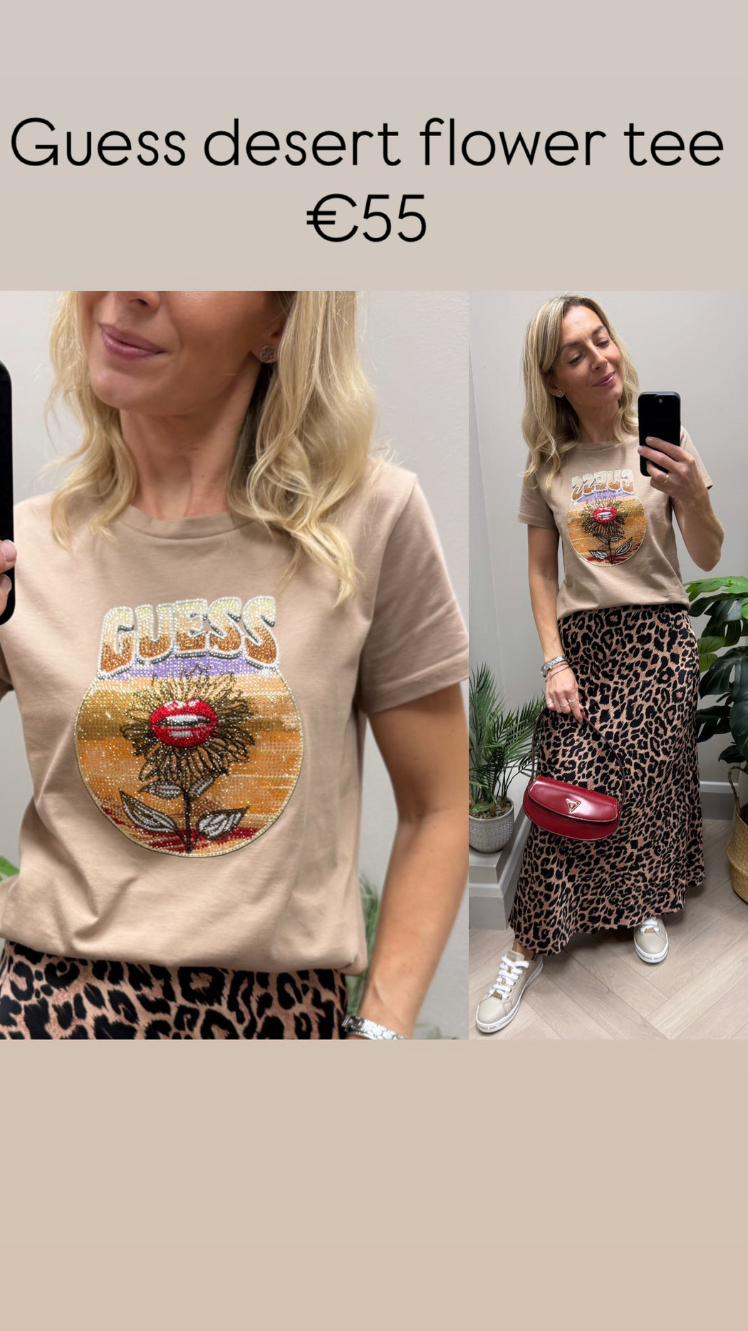 Guess desert flower tee w5y132k9rm1-g1dq
