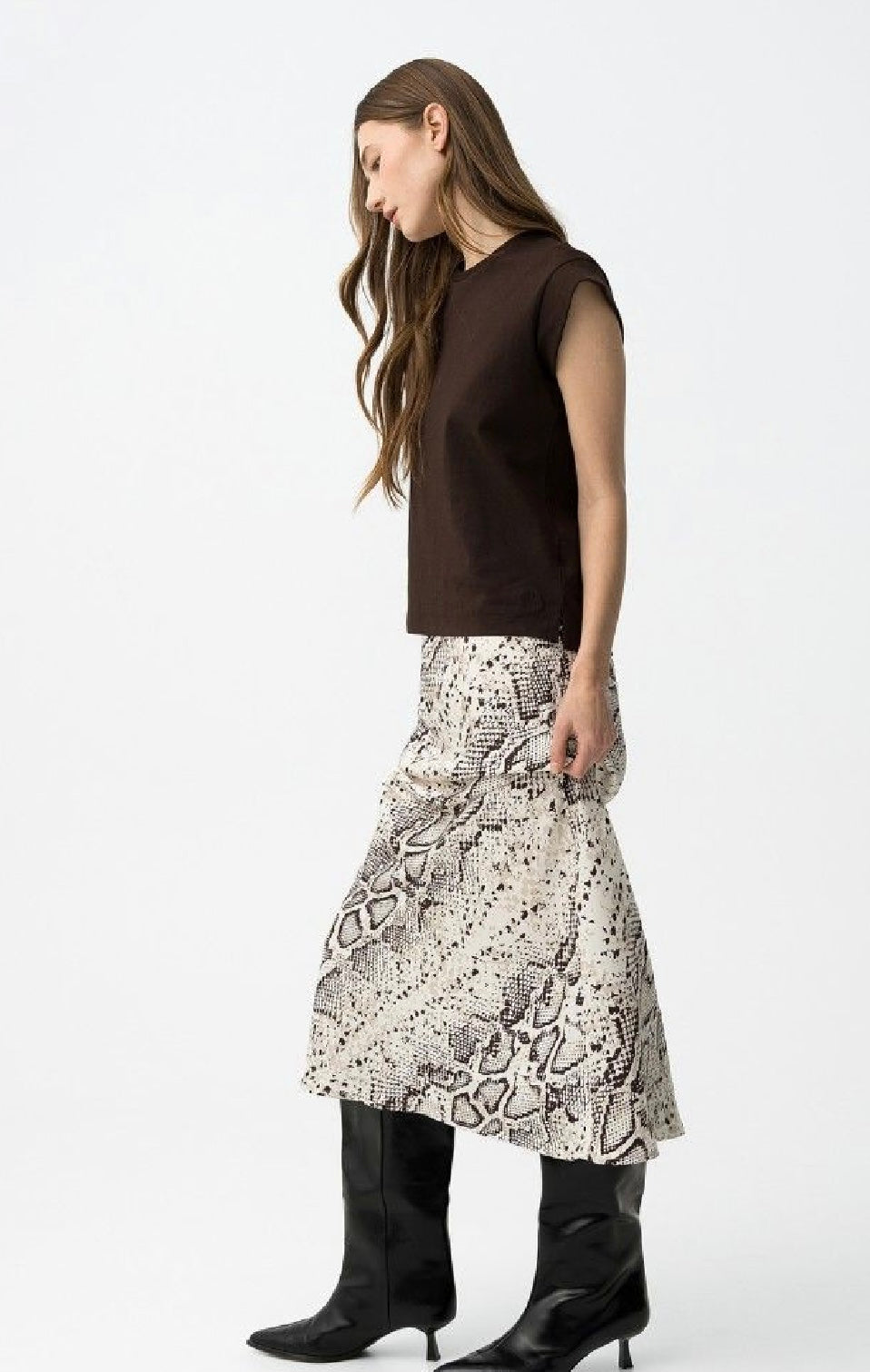 Kansas python midi skirt