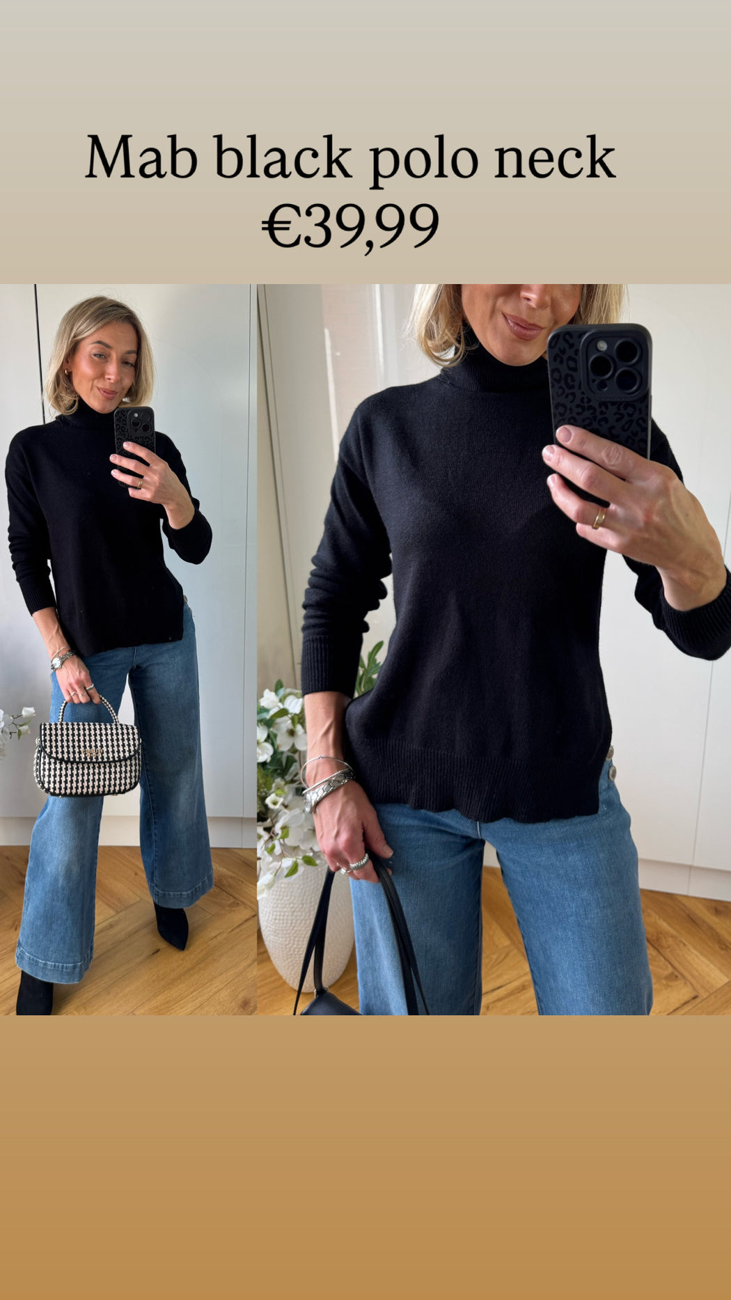 Mab black polo neck