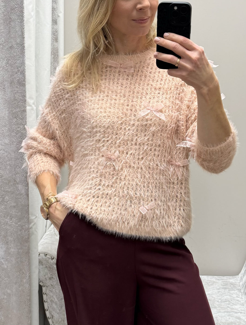 Guess blush hinata lurex knit