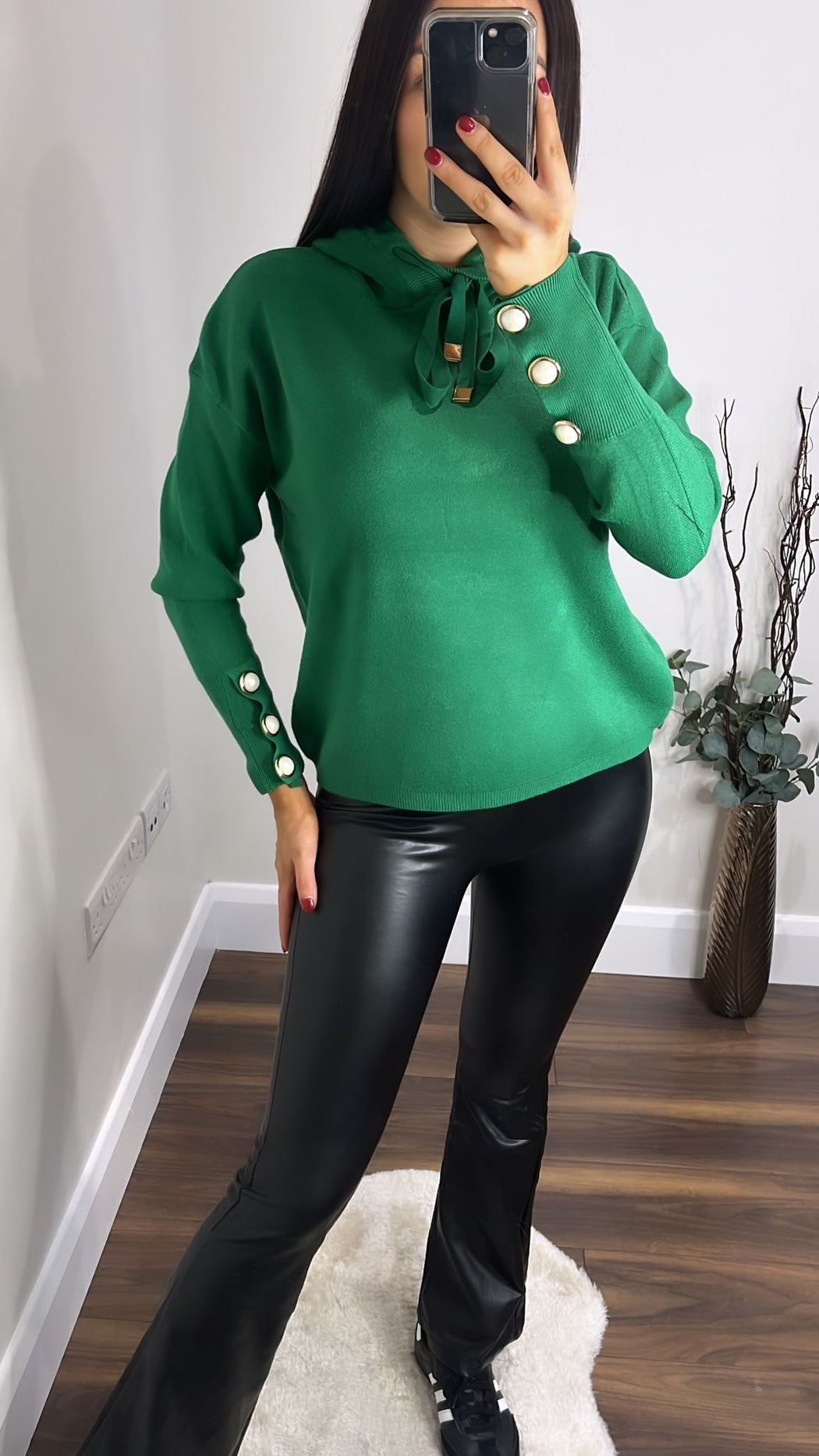 Apple green Grace pearl hoodie