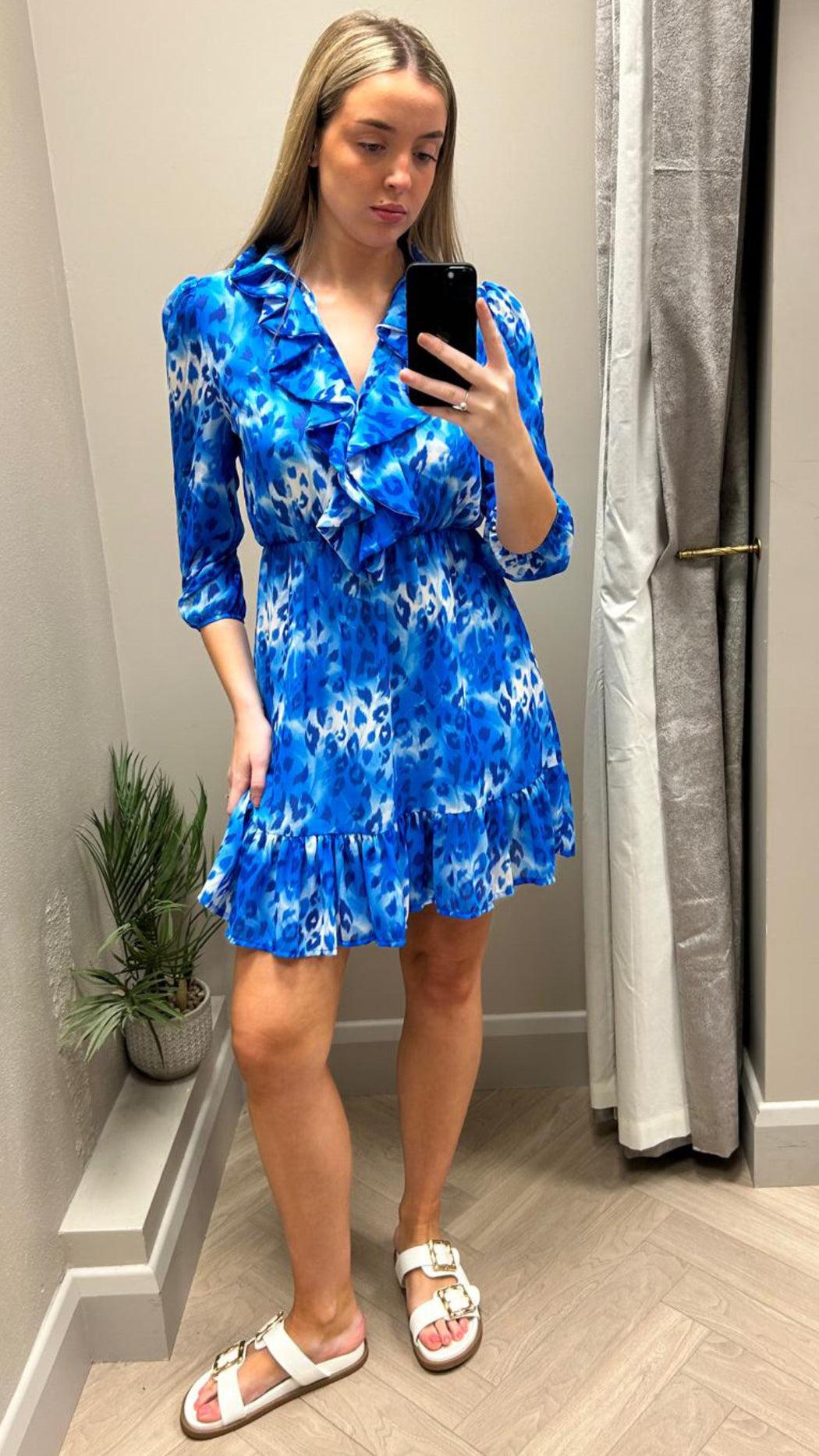 VICKY BLUE  MINI DRESS