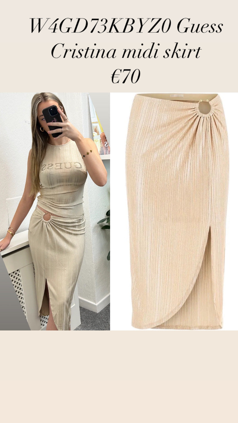 W4GD73KBYZ0 Guess Cristina midi skirt