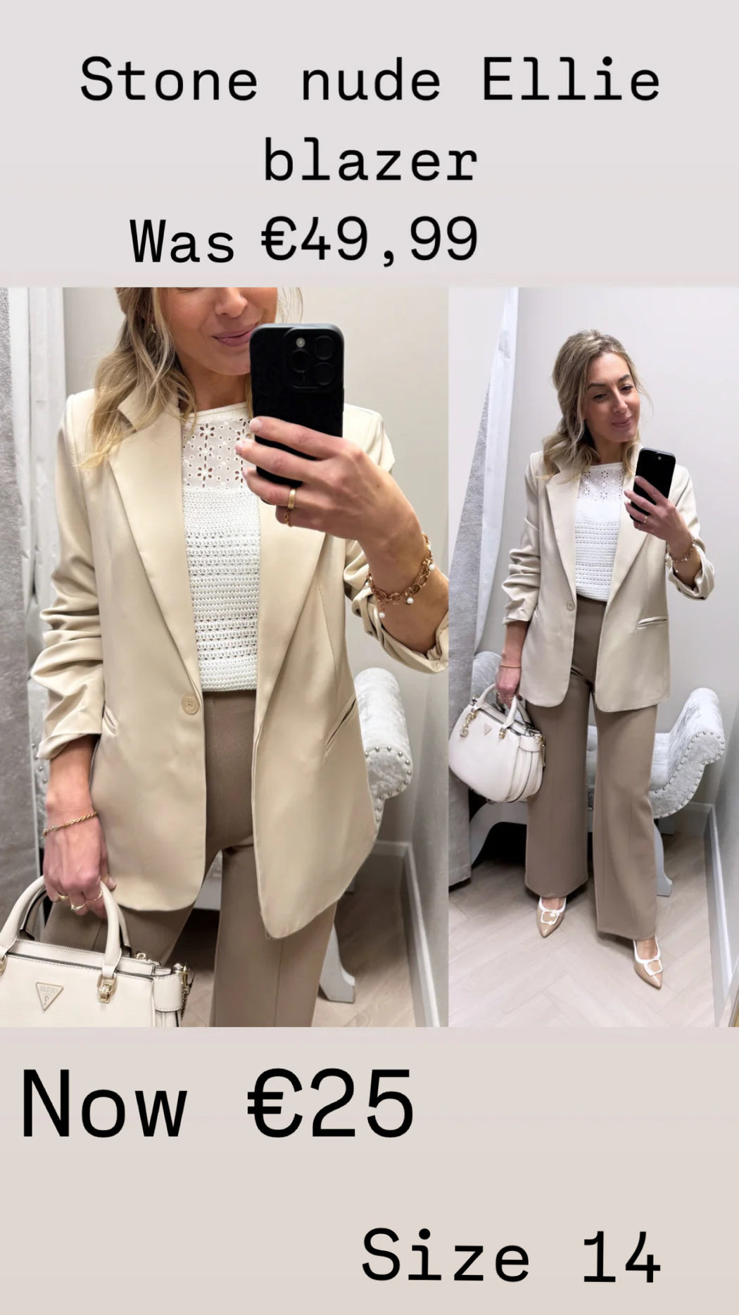 Stone nude Ellie blazer