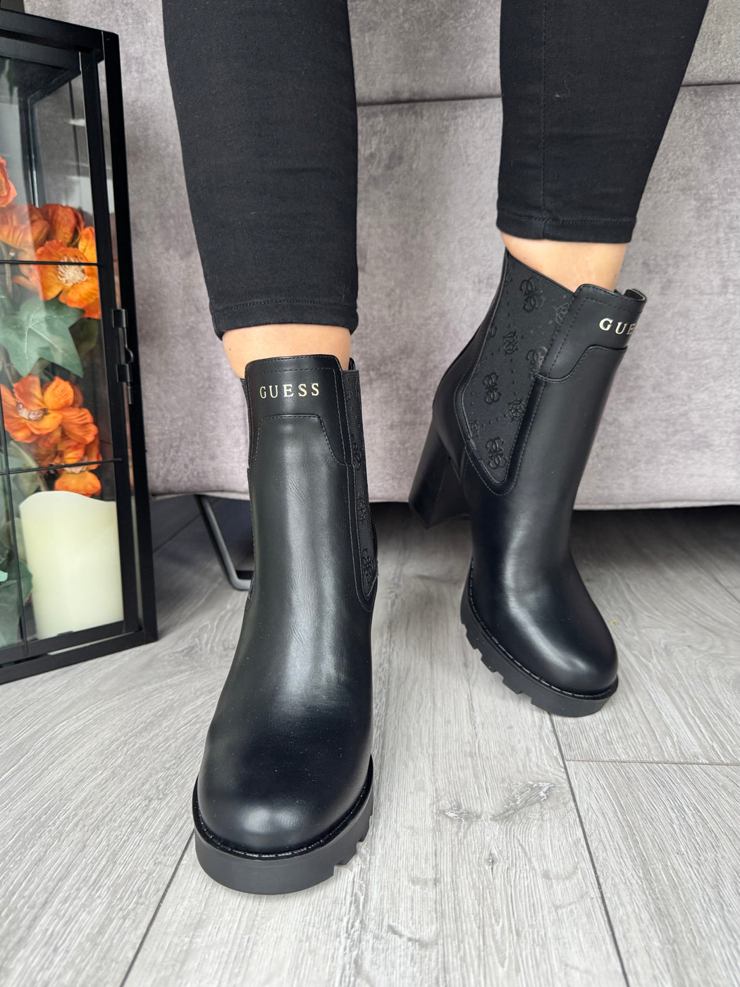 Guess Black Logo Boots FLFNLLELE10