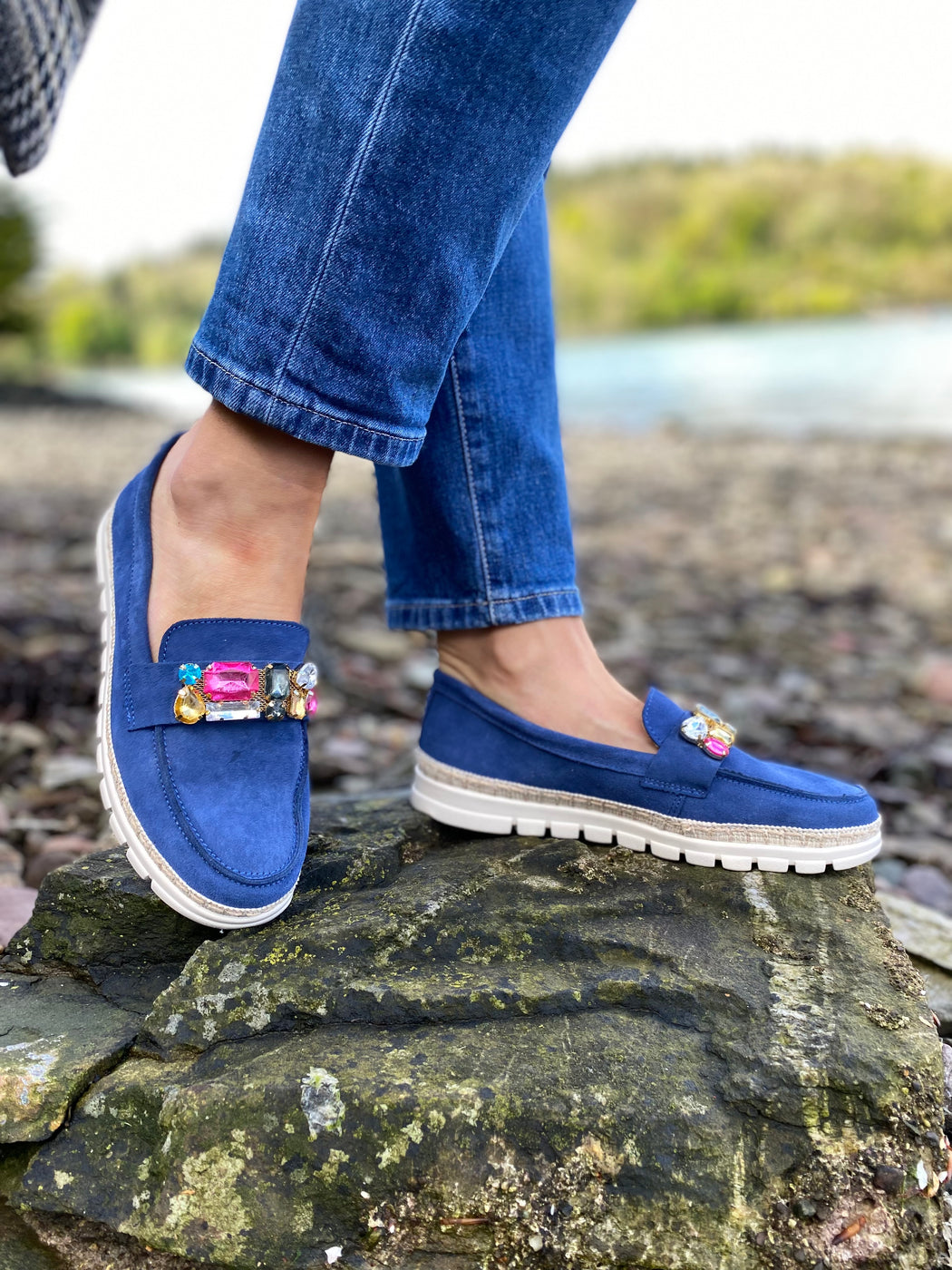 Chatteris blue lagoon jewel loafer