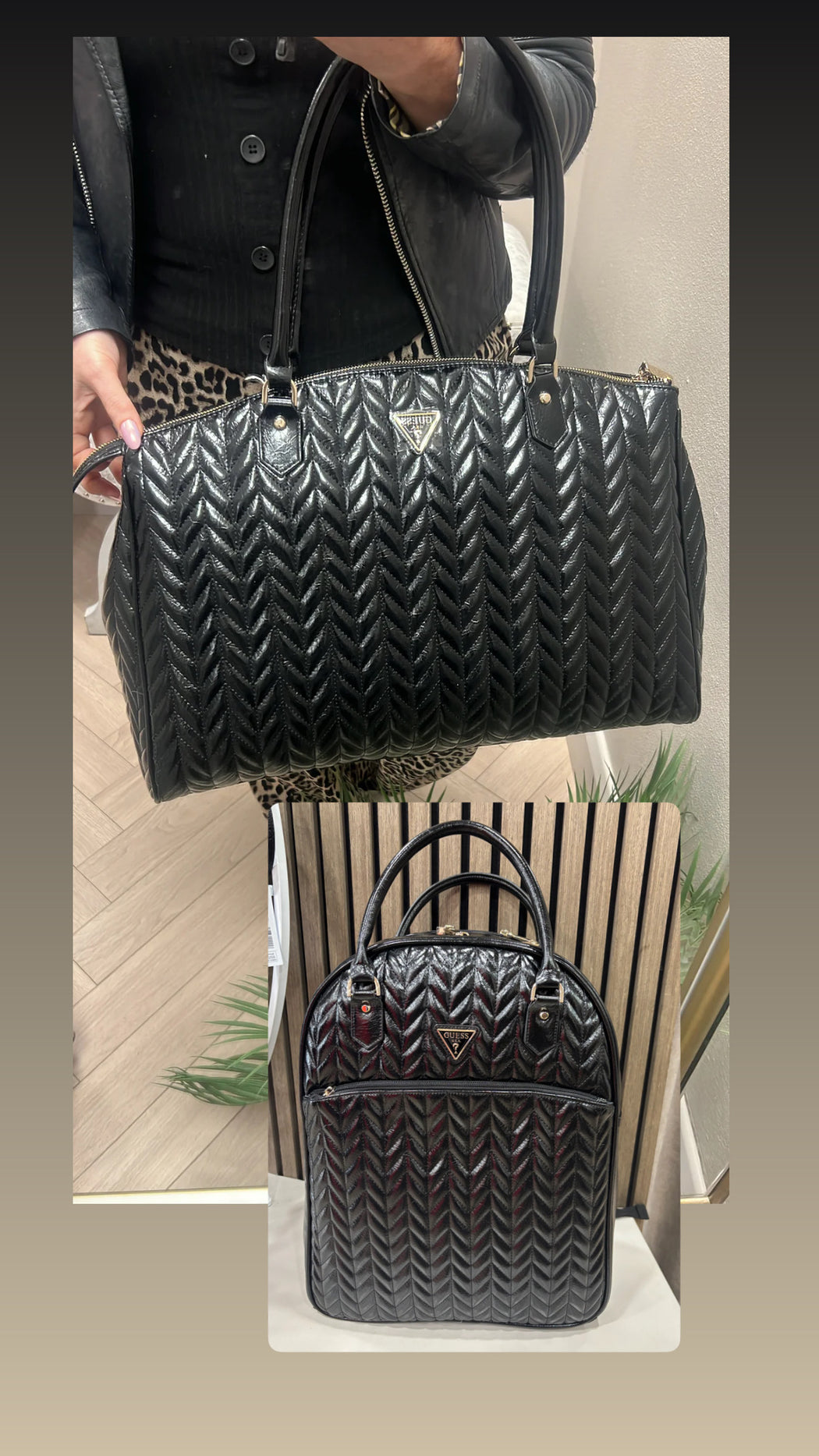 Guess Cheryl black travel tote Qn9720903