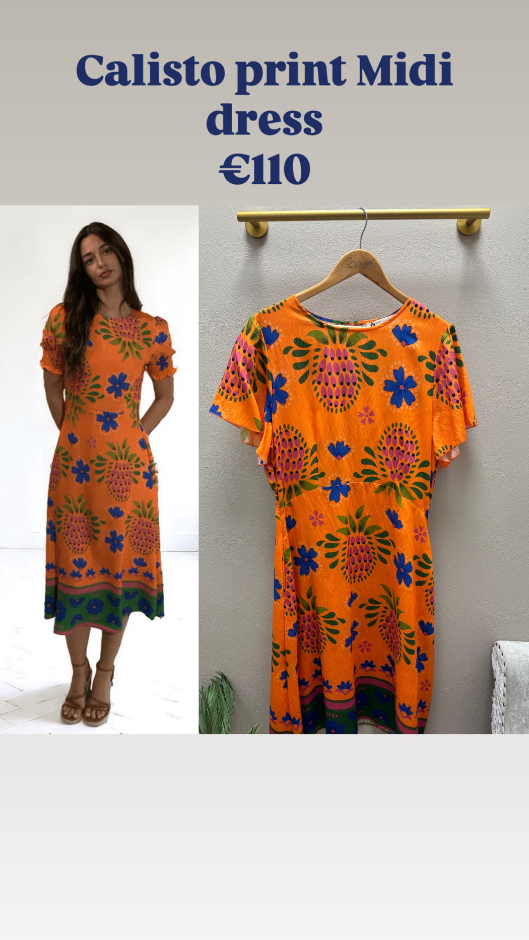 Calisto print Midi dress